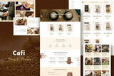 Cafi - Coffee Shops & Cafés Responsive Shopify Coffee, Juices, Cake Tea, Drinks Premium Shopify Template. Food Delivery, Food Order eCommerce Theme