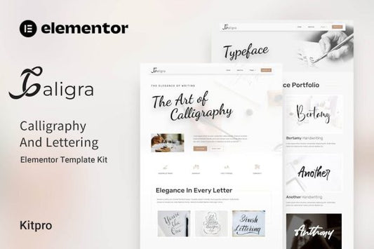 Caligra – Calligraphy & Lettering Elementor Template Kit