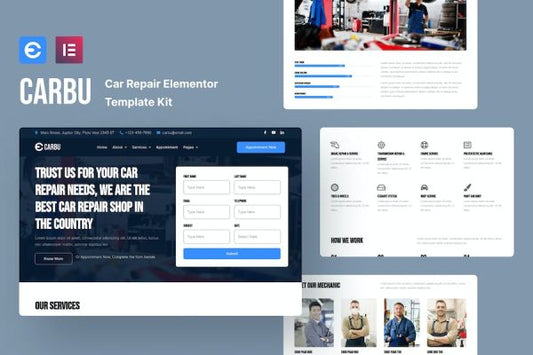 Carbu – Car Repair Elementor Template Kit