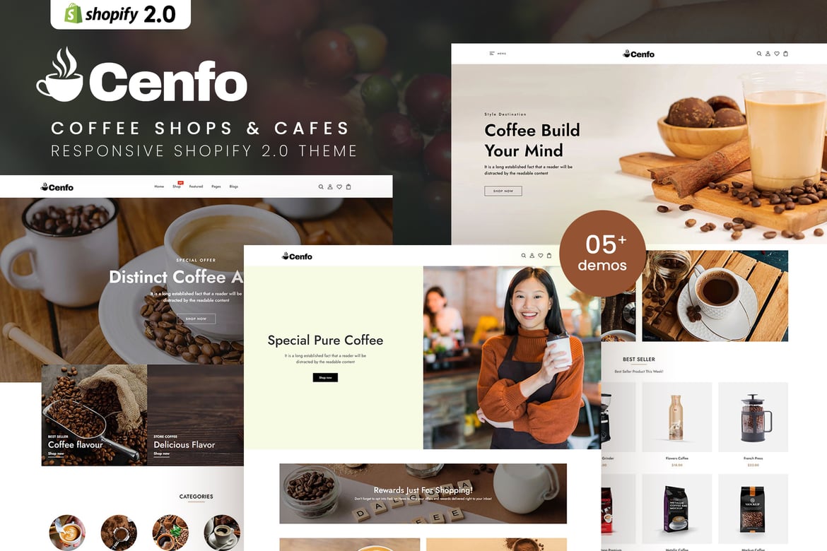 Cenfo - Coffee Shops & Cafes Shopify 2.0 Theme Shopify Theme