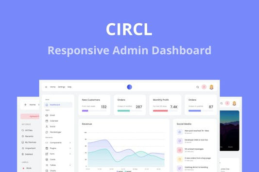 Circl – Responsive Admin Dashboard Template Circl is clean and well designed template for any types of applications