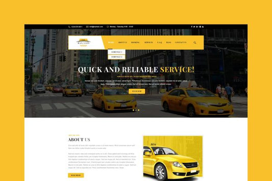 City Taxi Bootstrap 4 HTML Template for Taxi