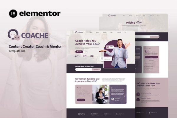 Coache – Content Creator Mentor Elementor Template Kit