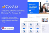 Cocotax – Accounting & Finance Consulting Elementor Template Kit