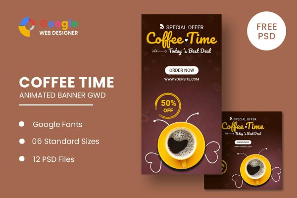 Coffee Animated Banner Google Web Designer Coffee Animated Banner Google Web Designer