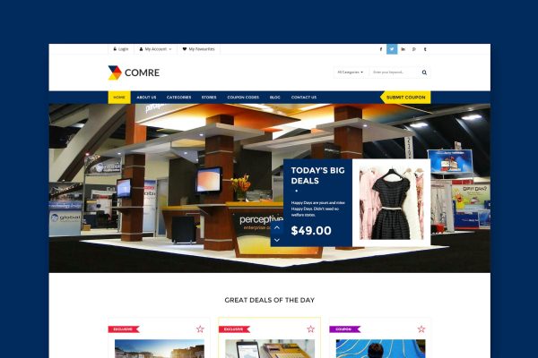 Comre – Coupon & Offers HTML Template Coupon & Offers