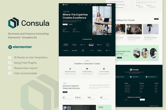 Consula – Business and Finance Consulting Elementor Template Kit