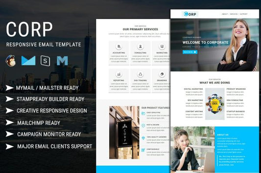 Corp – Responsive Email Template Best Coporate Responsive Email Template for your Business Growth