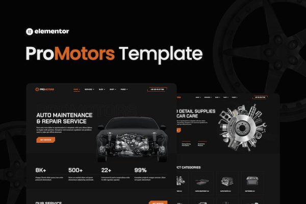 ProMotors ? Car Service and Detailing Elementor Template Kit