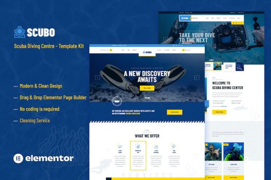 Scubo – Scuba Diving Centre Elementor Template Kit