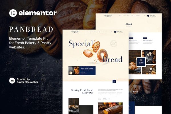 Panbread ? Fresh Bakery & Pastry Elementor Template Kit