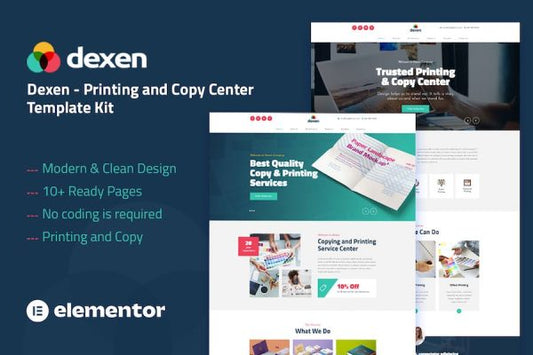 Dexen – Printing & Copy Center Elementor Template Kit