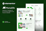 Monalife ? Insurance Agency & Finance Elementor Template Kit