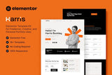 Harris ? Creative & Personal Portfolio Elementor Template Kit