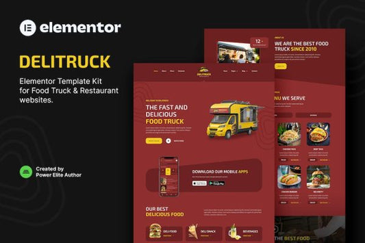 Delitruck ? Food Truck & Restaurant Elementor Template Kit