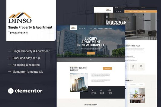 Dinso – Single Property & Apartment Elementor Template Kit