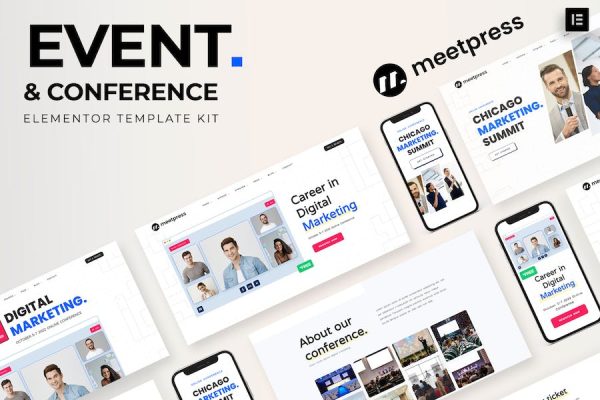 Meetpress – Event & Conference Elementor Template Kit