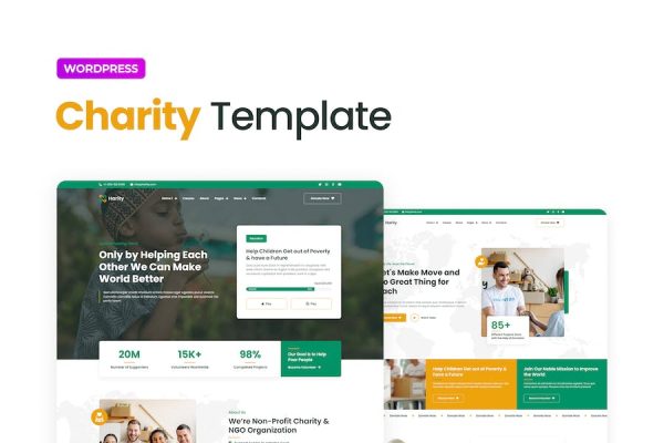 Harity ? Fundraising Charity Elementor Template Kit
