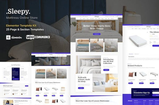 Sleepy – Mattress & Bedding Online Store Elementor Pro Template Kit