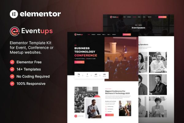 Eventups ? Event & Conference Elementor Template Kit