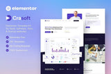 Crasoft ? SaaS & Tech Startup Company Elementor Template Kit