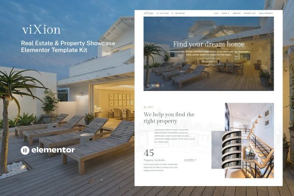 Vixion – Real Estate & Property Showcase Elementor Template Kit