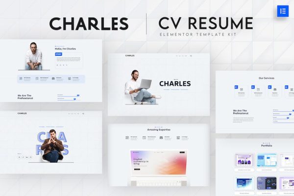 Charles – CV Resume Elementor Template Kit