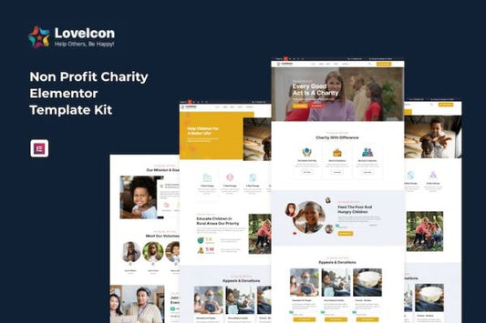LoveIcon ? Nonprofit Charity Elementor Template Kit