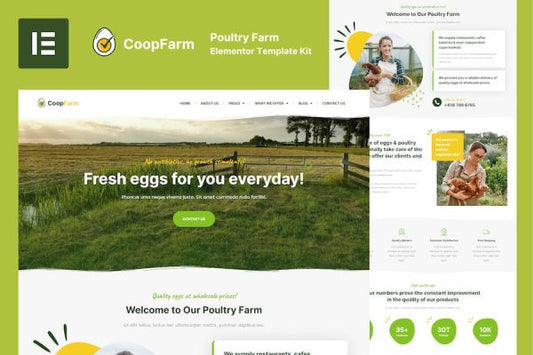 CoopFarm – Poultry Farm Elementor Template Kit