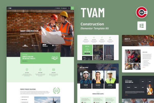 Tvam – Construction Elementor Template Kit (Copy)