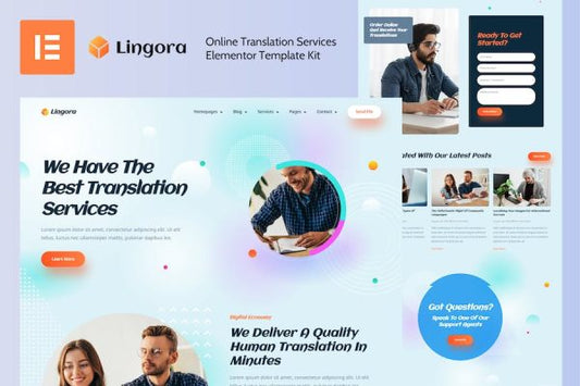Lingora – Online Translation Services Elementor Template Kit