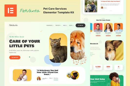 Petvanta – Pet Care Services Elementor Template Kit