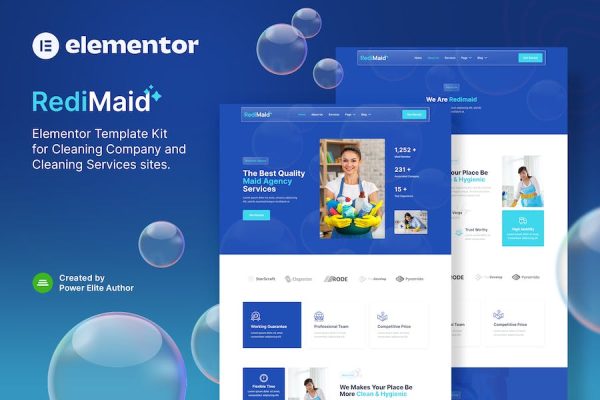 Redimaid – Cleaning & Maid Service Agency Elementor Template Kit
