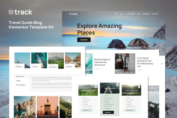 Track – Travel Guide Blog Elementor Template Kit
