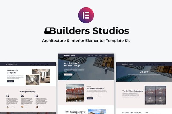 5Builders Studios – Architecture & Interior Elementor Template Kit