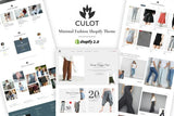 Culot - Minimal Fashion Shopify Theme Luxury shop,women trends,fashion,clothing,designer shop,swimsuit,shoe shop,collections,stylish,brand