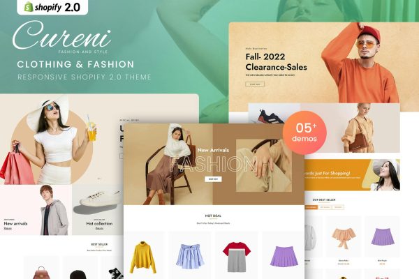 Cureni - Clothing & Fashion Shopify 2.0 Theme Clothing & Fashion Responsive Shopify 2.0 Theme