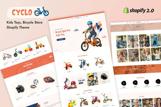 Cyclo - Shopify Kids Toys, Bicycle Store Theme Brand New Bicycle ,RaceZone Bikes,Two Wheels,Fun Rides,Race Time,City Bikes,WheelMaster,Pedal Pals.