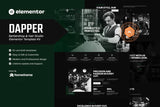 Dapper – Barbershop & Hair Studio Elementor Template Kit