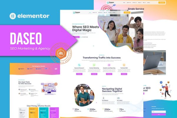 Daseo – SEO Marketing & Agency Elementor Pro Template Kit