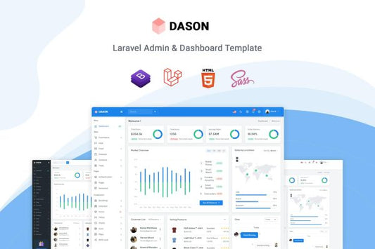 Dason – Laravel Admin & Dashboard Template Dason Laravel is a beautiful admin template built with Laravel 9, Bootstrap ^5.1.0, and webpack.