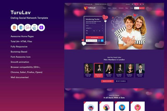 Dating Social Network Template Dating Social Network Template