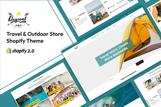 Daysout - Travel & Outdoor Store Shopify Theme Multipurpose Sectioned, Responsive Trekking, Camping & Adventure Products Online Store Websites, 2.0