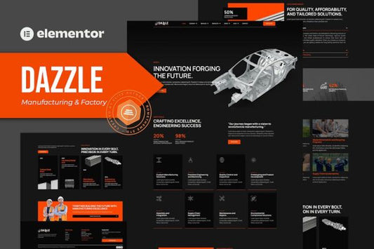 Dazzle – Manufacturing & Factory Elementor Pro template Kit