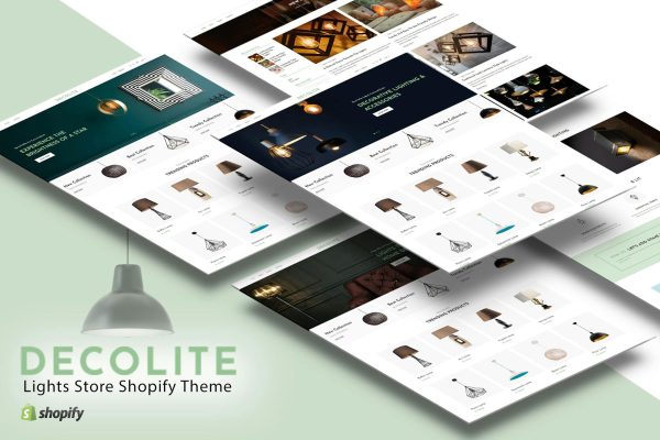Decolite - Interior Decor, Lights Shop Shopify 2.0 Luxury Interior Design, Wall Decor & Lighting Equipment, Electrical Products eCommerce Shop Websites