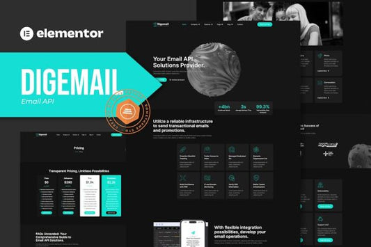 Digemail – API Solutions & Services Elementor Pro Template Kit