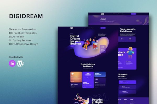 Digidream – IT Solutions Company Elementor Template Kit