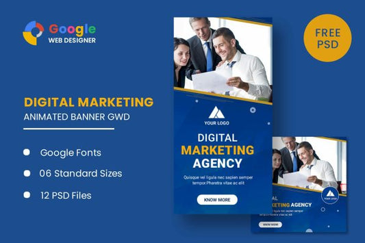 Digital Marketing Animated Banner GWD Digital Marketing Animated Banner GWD