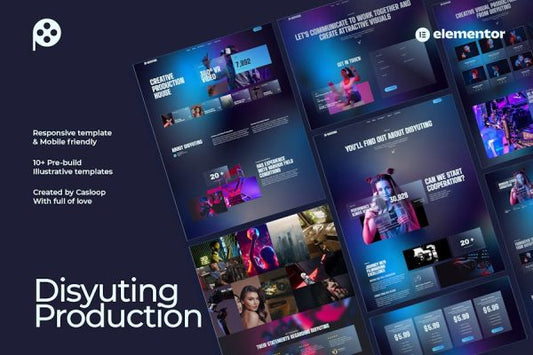Disyuting – Production House Elementor Template Kit