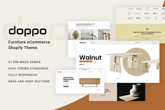 Doppo - Furniture Multipurpose Shopify Theme Drag & Drop Shopify Theme Sections, Product Upsell and Cross selling
